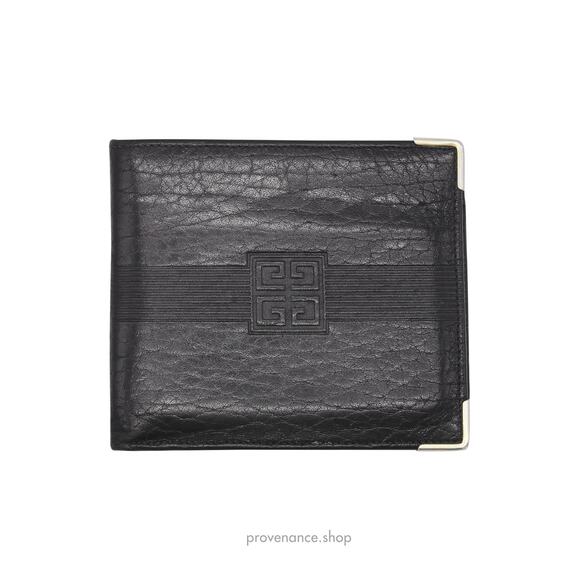 🔴 Givenchy Bifold Wallet - Black Leather - Picture 1 of 6